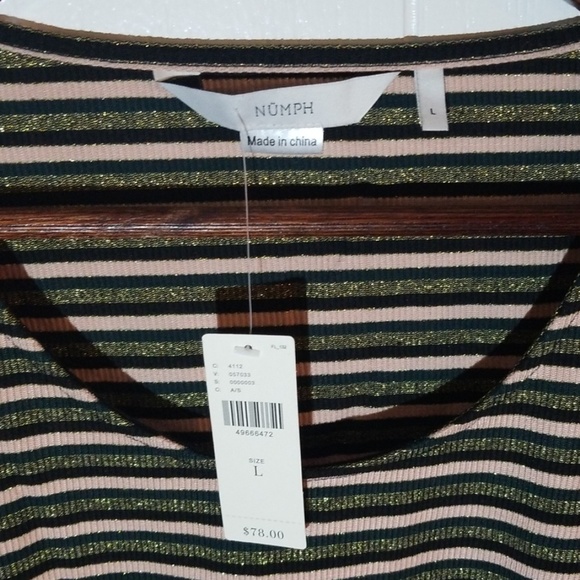 Anthropologie Metalic Striped Top - Picture 5 of 6